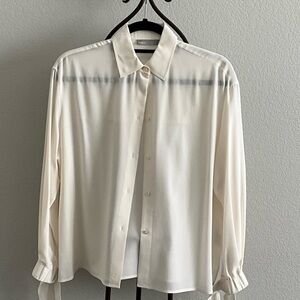 Vince Cream Dress Shirt for women